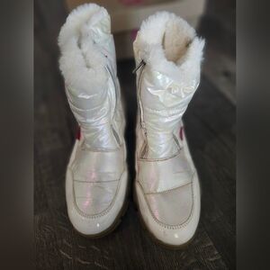 Ivory Girls Iridescent Winter Boots